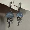 Креативные акриловые серьги-подвески Медузы с градиентом для женщин Мечтательные розовые серьги с морскими обитателями Летние аксессуары для вечеринок