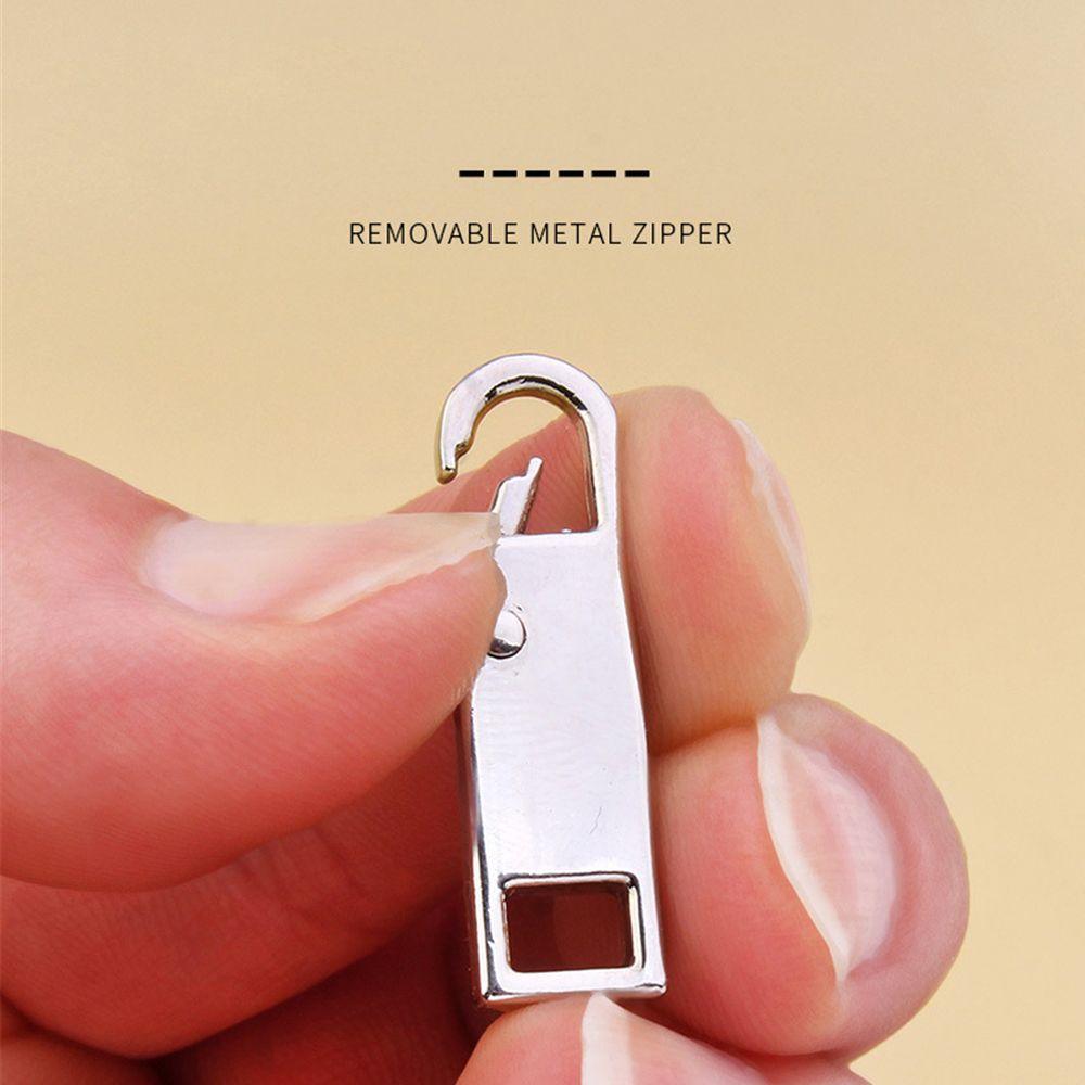 5pcs Broken Buckle Detachable Sewing Kit Metal Zip Zipper Pull Metal Zipper Head Zipper Slider