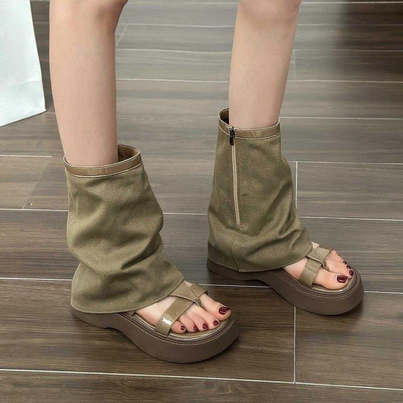 Летние новые сандалии женские на платформе Muffin Retro Cool Boots Ankle Boots