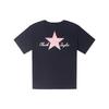 Converse T-Shirts Women's Black Crew Neck Moderate Straight Fit Unisex 10024784-A01