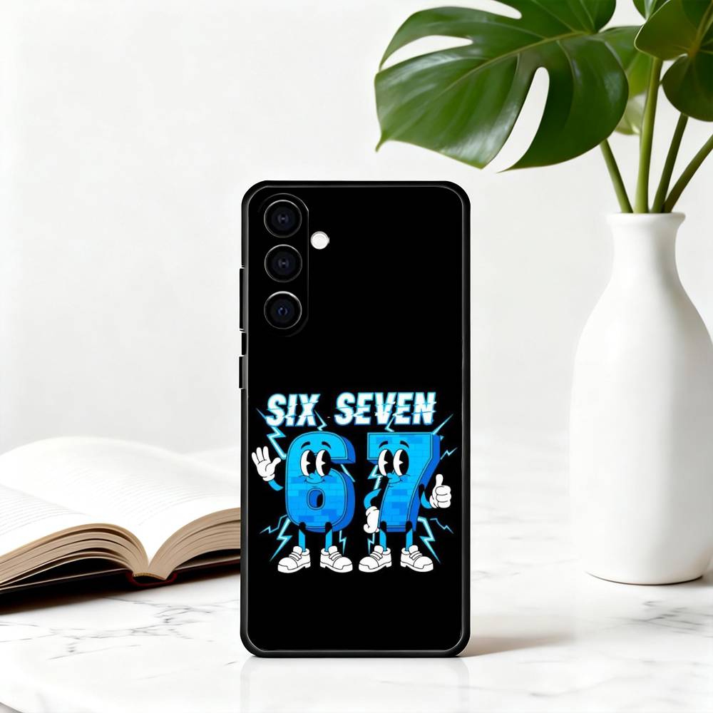 Шесть Семь 67 SS Чехол для телефона Черный Силиконовый Мягкий Для Samsung Galaxy A73,A72,A71,A70,A53,A52,A51
