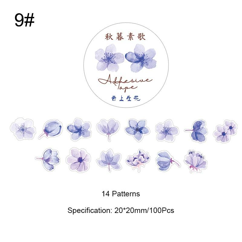 100 шт. наклейки для скрапбукинга, декоративные бумажные наклейки васи, дневник, сделай сам, наклейка для этикеток, журнальный альбом, канцелярские принадлежности