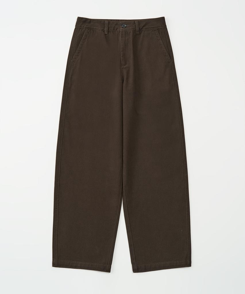 TOFFEE Curved Chino Pants (Brown)