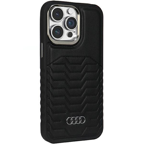 Audi Synthetic Leather Case With Magsafe For Iphone 15 Pro Max - Black