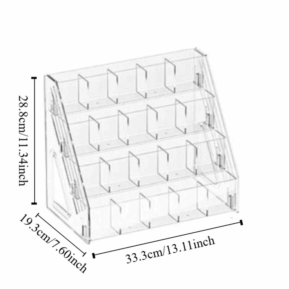 3/4/5 Layers Nail Polish Display Organizer Acrylic Marker Pen Storage Box Office/School