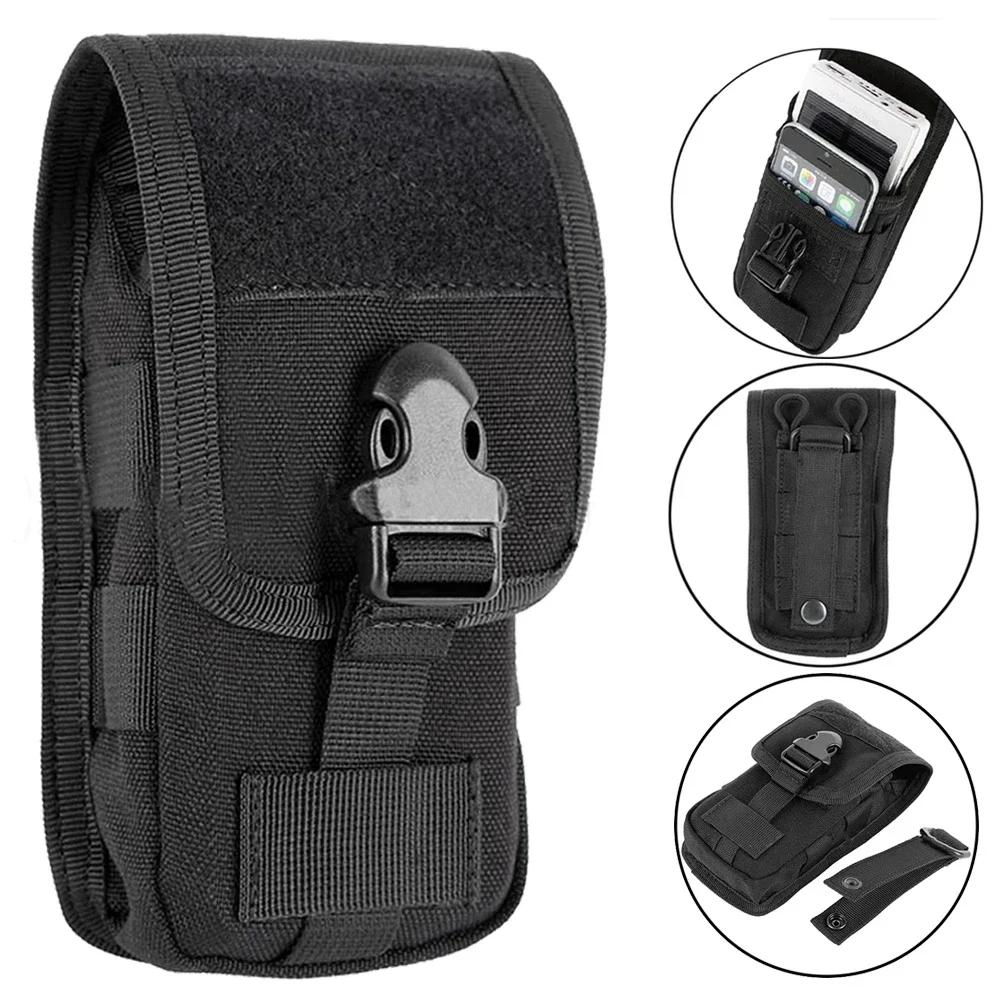 1Pcs 9×16.5×3cm Double Layer Molle Phone Pouch Mobile Phone Case Holder Outdoor Sports Hiking Camping Hunting EDC Tool Waist Bag
