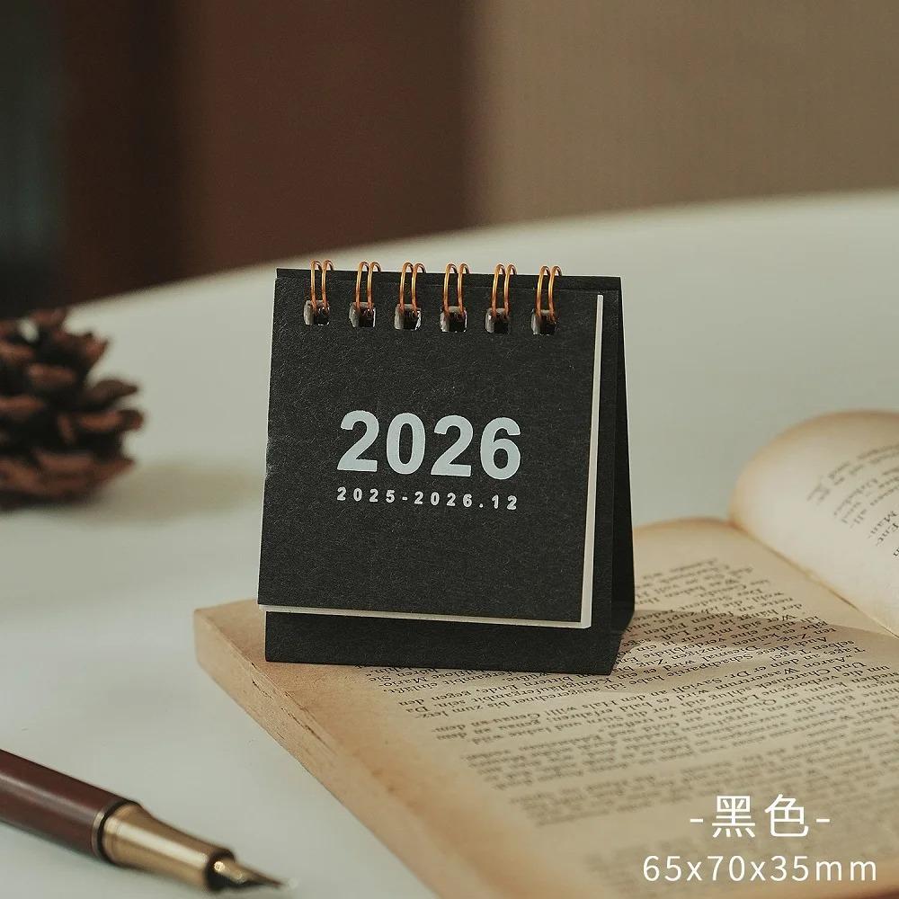 Mini Simple Calendar Small Desk Calendar Creative Coil Calendar Planner Desktop Decoration Office Stationery