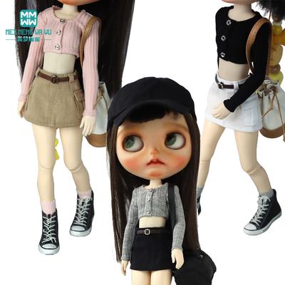 Одежда для кукол Blyth 28 см Модные блузки конфетных цветов, мини-джинсовые юбки для кукол OB23 OB24 Azone Аксессуары