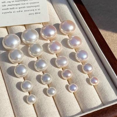 Серьги из искусственного жемчуга, женские плоские бусины, белый свет, пудра, легкие темпераментные украшения для ушей