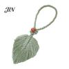 Magnetic Free Curtain Tie Braided Leaf Tieback, Boho Cotton Rope Holder, Fringe Tieback Edge Knotted Draperies Holder for Bedroom Nursery Farmhouse