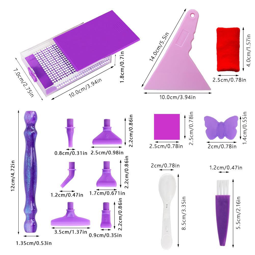 Многофункциональный лоток-перевертыш и набор воронок для алмазной мозаики – Инструмент для вышивания своими руками