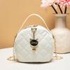 Female Cute Cat PU Leather Messenger Bag Round Handbags Crossbody Chain Shoulder Bags
