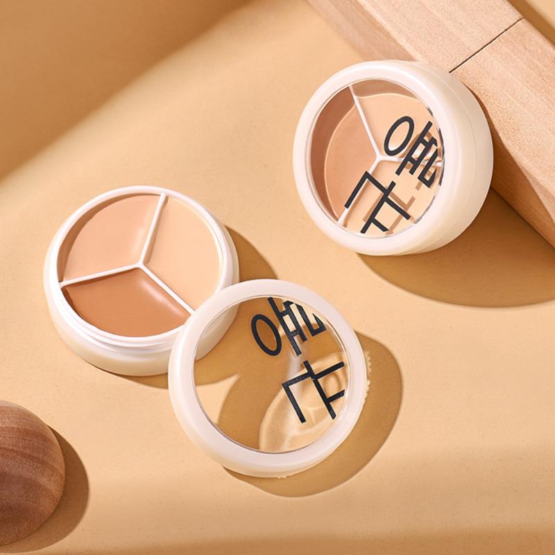 Палитра консилеров 3-в-1 для покрытия пятен и прыщей, водостойкий несмываемый консилер