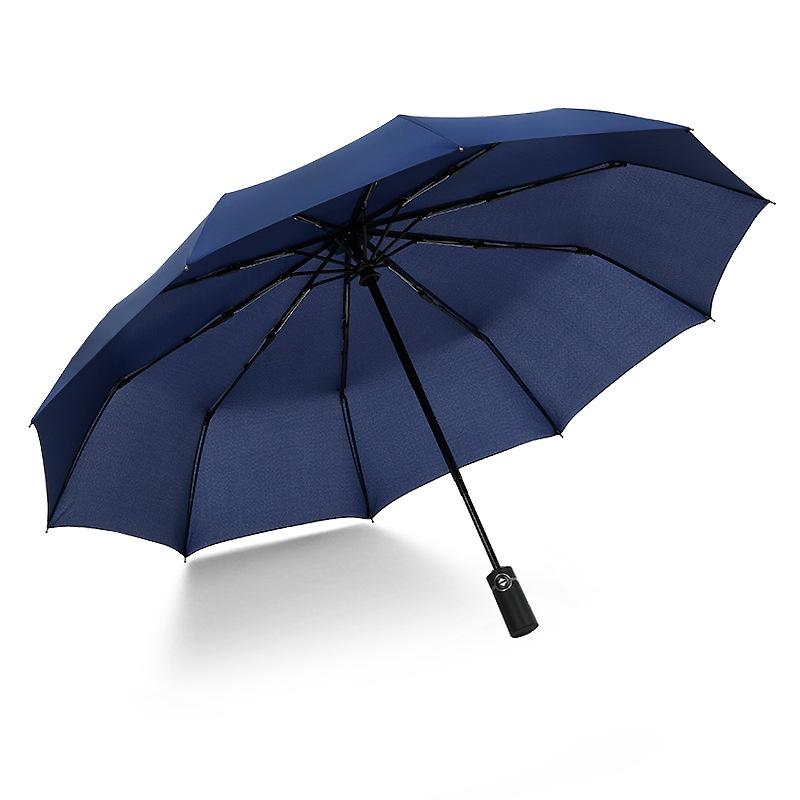 Three fold folding full-automatic umbrella double sunny umbrella sunscreen strong wind resistant men and women