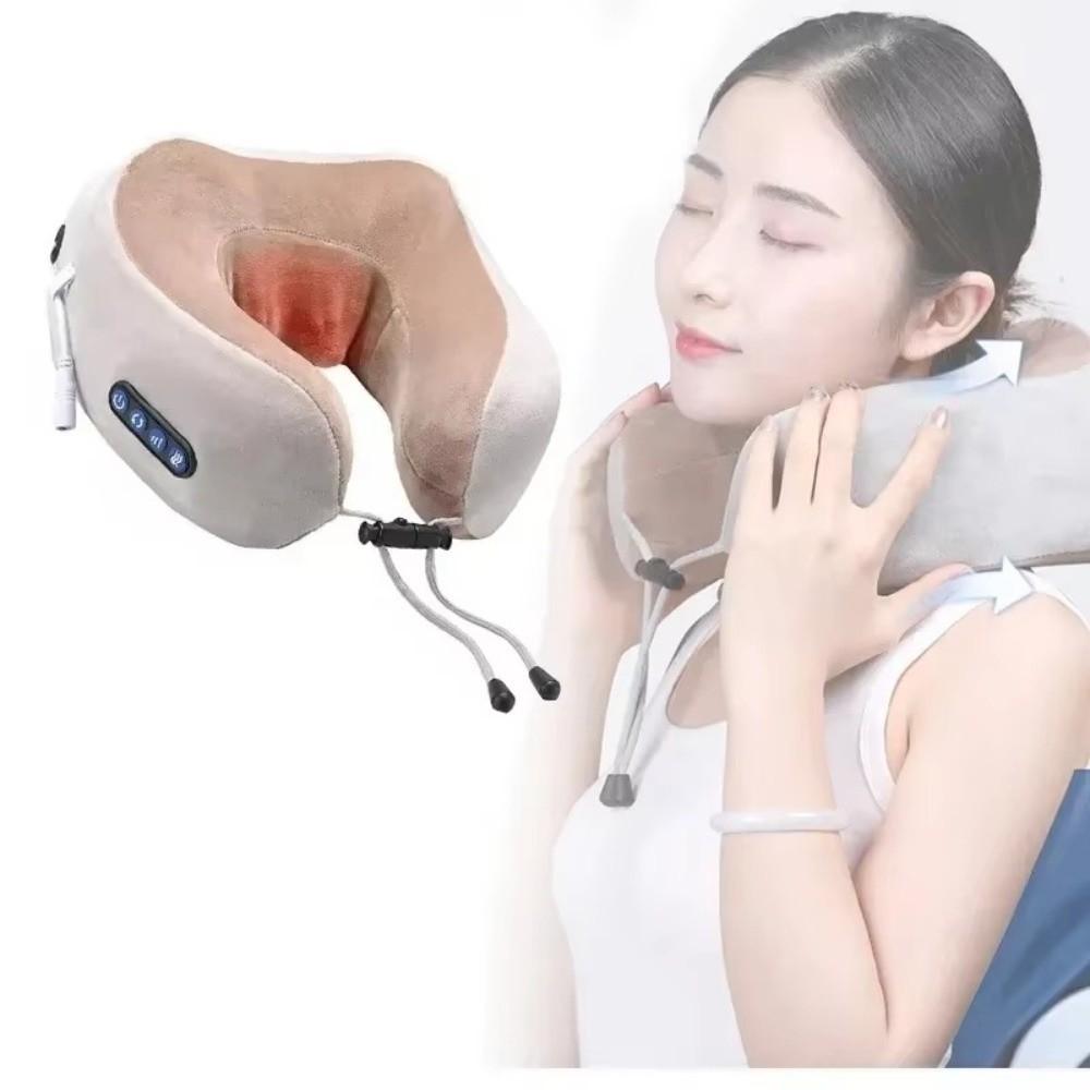Vibration Massage Electric Neck Massager Intelligent Kneading Massage Pillow Outdoor Activities
