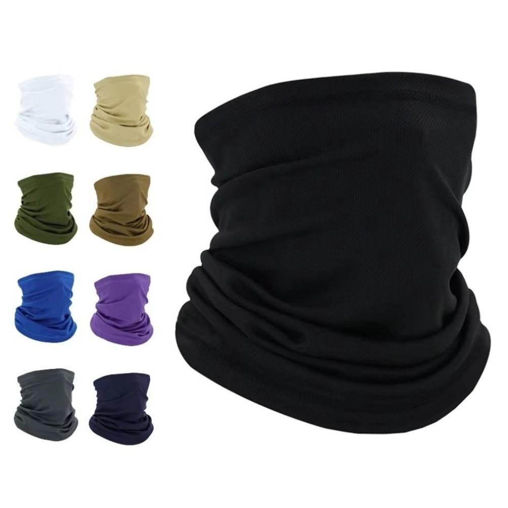 Multifunctional Sunscreen Neck Gaiter Ice Feeling Quick-drying Half Face Mask Breathable Elastic Tube Scarf for Outdoor Sport