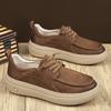 Autumn new foot cover lazy shoes casual leather shoes soft sole fashion lightweight men's shoes
