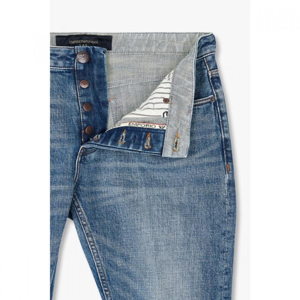 Emporio Armani Men S Denim pantS With Logo Detail waShing  A515106007 