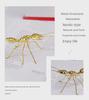 Golden Ant Ornaments: Elegant Desktop Home Decor, Retro Metal Crafts, Perfect Small Furnishings