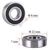 10PCS 608 2RS /608ZZ Ball Bearings – Bearing Steel and Double Rubber Sealed Miniature Deep Groove Ball Bearings