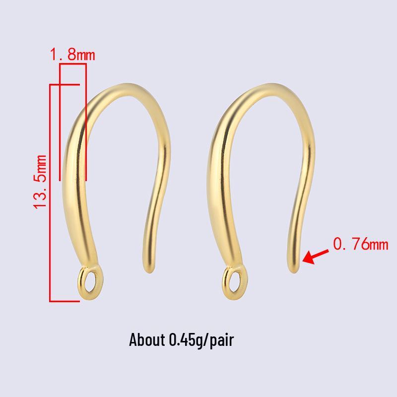 Tingxiang DIY Серьги-крючки из стерлингового серебра S925, гладкие, широкие, для изготовления украшений вручную.
