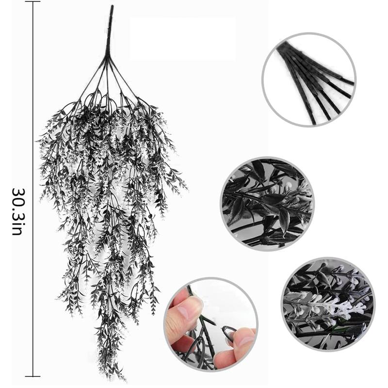 Artificial Ivy Flower Vine Garland Lavender Wall Hanging Home Garden Trailing Basket Plants
