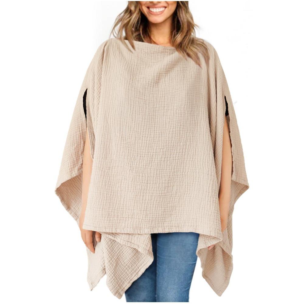 2 in 1 Feeding Clothes Solid Color Breastfeeding Blanket Maternal Nursing Covers Outdoor