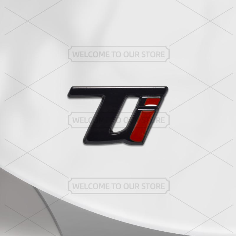 Car 3D Q2 Q4 TI Body Emblem Badge Decals Auto Tail Sticker