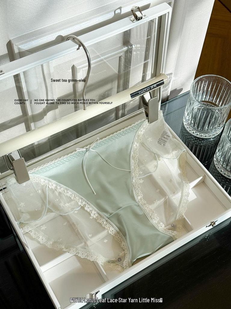 Сладкие и манящие кружевные трусики - Удобные, Чистые, Сексуальные, Антибактериальный дизайн из модальной сетки для женщин.