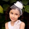 Accessories Small Hat Headband Floral Hair Cap Headdress Flower Fascinator Hat Floral Mesh Veil