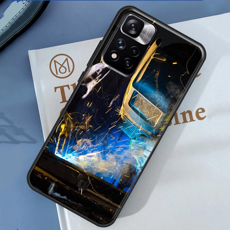 Чехол Сварщик Сварка Горячий Металл Рабочий Для Xiaomi Redmi Note 14 13 Pro 12 11 9 10 9S 10S 11S 12S Redmi 13C 10C 12C 14C Обложка