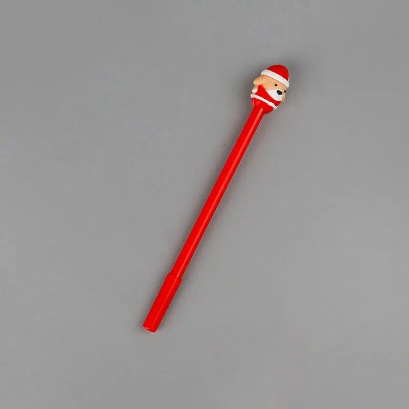 1 шт. канцелярские принадлежности милая рождественская собака 0,5 мм гелевые ручки Санта-Клауса Kawaii