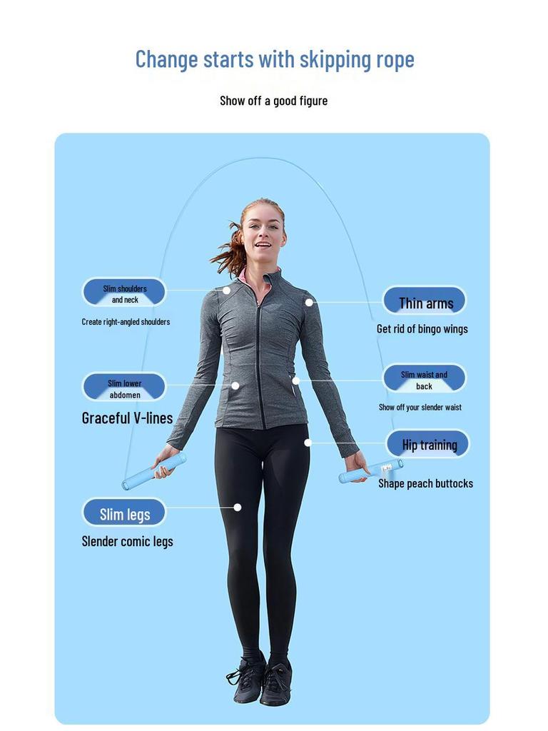 Умная беспроводная утяжеленная скакалка со счетчиком для детей и взрослых