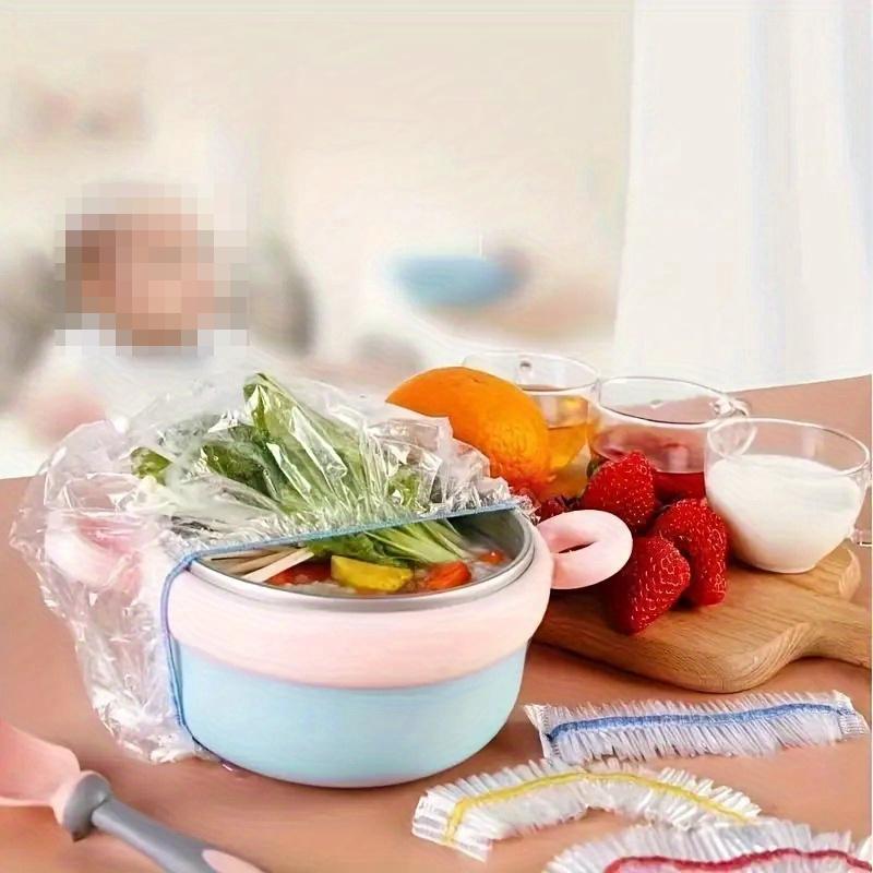 100 шт./упак. одноразовая пленка для пищевых продуктов с цветным утолщением и большой крышкой для миски, шапочка для душа, кухонная пленка для холодильника, бытовая пленка для пищевых продуктов