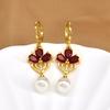 Fashionable Exaggerated Pearl Tassel Earrings For Women Elegant Versatile Face Slimming Drop Earrings Jewelry