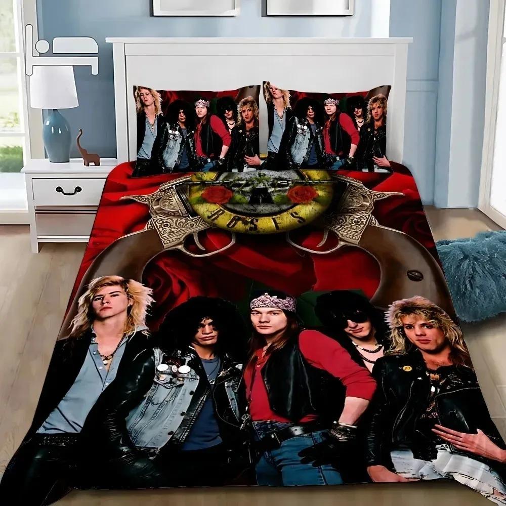 Изысканный Комплект Постельного Белья Рок-Группа G-Guns N R-Roses Украшение Спальни Пододеяльник Наволочка Размер Twin Full Queen Подарок