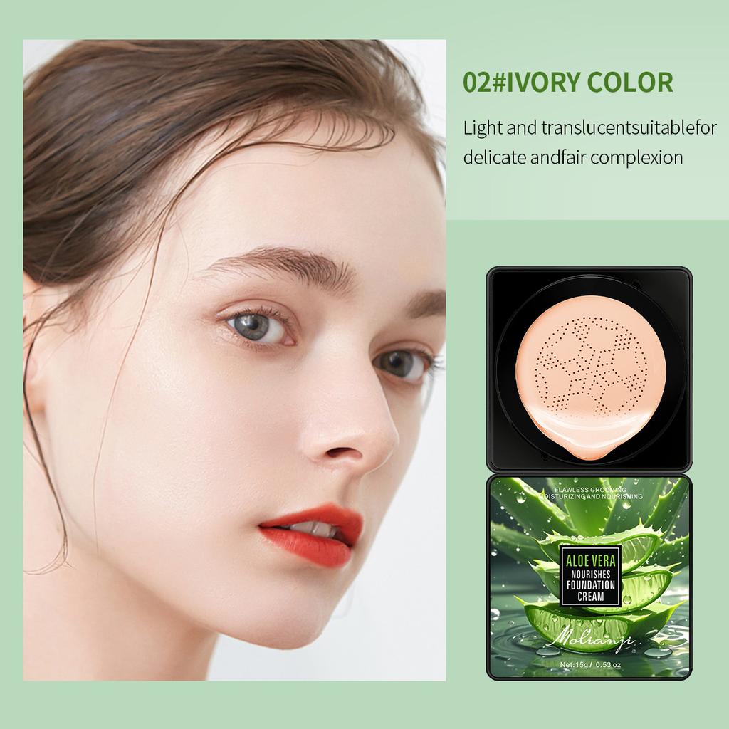 Питательный тональный крем с алоэ вера, водостойкий, контролирующий жирный блеск, стойкий макияж, воздушная формула с глицерином, натуральный эффект BB-крема