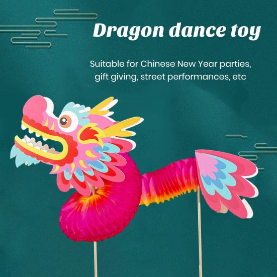 Игрушка «Танец дракона», реалистичная тонкая работа, расширяемый дракон, бумажное украшение, фестиваль, подвесной набор игрушек для рукоделия «сделай сам»