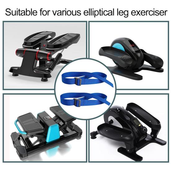 2Pcs Rowing Machine Pedal Strap Adjustable Elliptical Leg Exerciser Foot Strap Under-Desk Elliptical