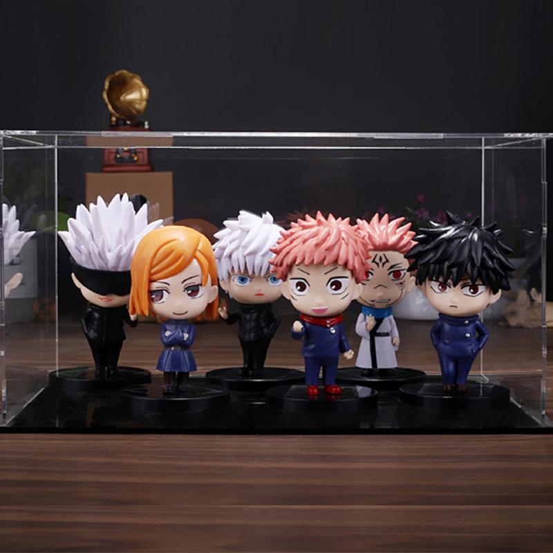 6 шт./комплект Аниме Фигурка Jujutsu Kaisen Годзё Сатору Юдзи Итадори Фигурка Кукла Игрушка Фигурка Действия Юдзи Итадори Фусигуро Модель Игрушки