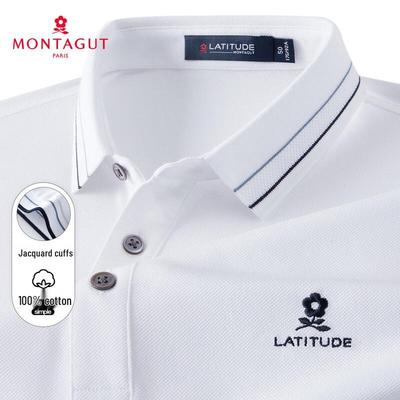 Мужская половая рубашка MONTAGUT с вышивкой, короткий рукав, мерсеризованный хлопок
