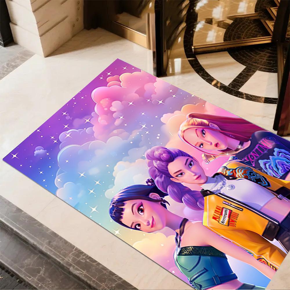 Fantasy Warrior Trio Area Rug Suitable for Living Rooms Bedrooms Game Room Dormitory Anti-slip Rug Anime Office Decor Best for Christmas