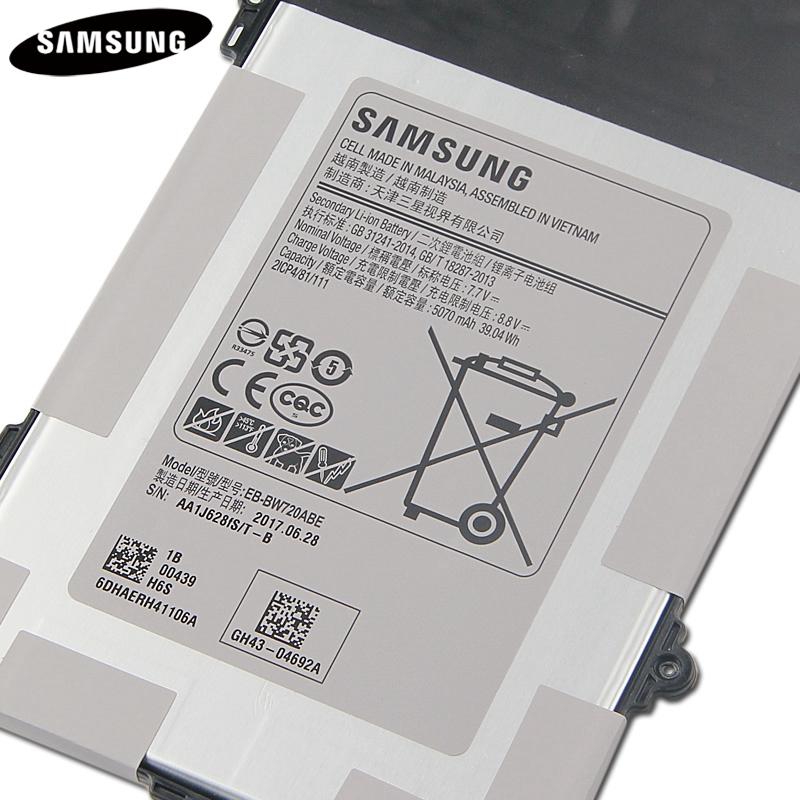 Оригинальная сменная батарея EB-BW720ABE EB-BW720ABA для Samsung Galaxy Book 12,0" 12 дюймов, перезаряжаемая батарея 5070 мАч