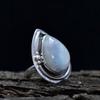 Rainbow Moonstone Ring, 925 Sterling Silver Ring, June Birthstone, Pear Shaped Ring, Big Gemstone Ring, Women Silver Ring, Statement Ring
