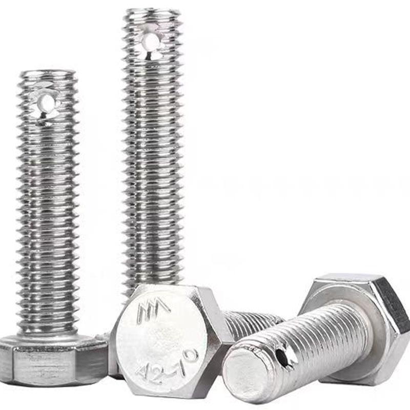 Винт с шестигранной головкой из нержавеющей стали 304 с отверстием, GB31.1, M6/M8/M10/M16