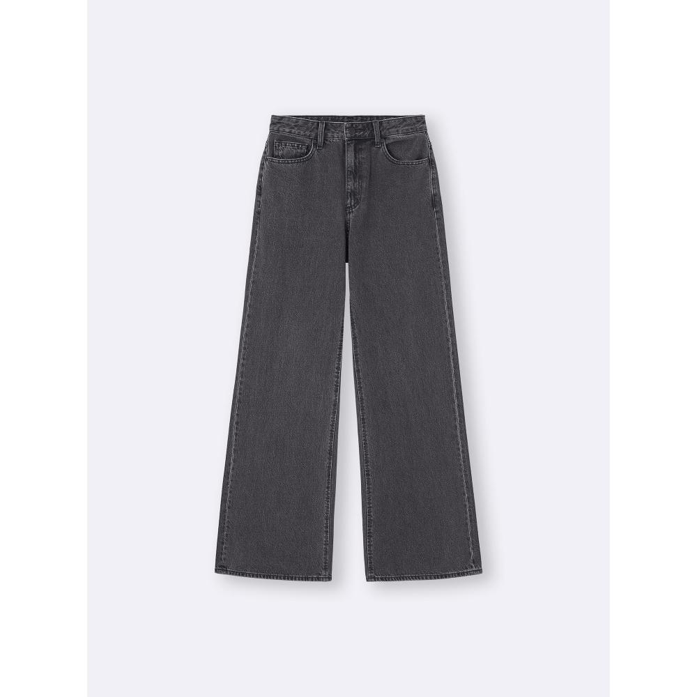 GU by Uniqlo Мешковатые расклешенные джинсы+ec Длина 81,0 см