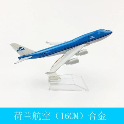 KLM Airways 1:Модель самолета B747 из литого сплава, масштаб 1:400, 16 см, коллекционная, для демонстрации, с основанием-подставкой и ornaments