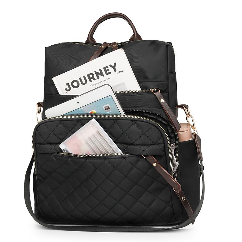 Ромбовидная вышивка рюкзак женский рюкзак большой емкости водоотталкивающий дорожный рюкзак