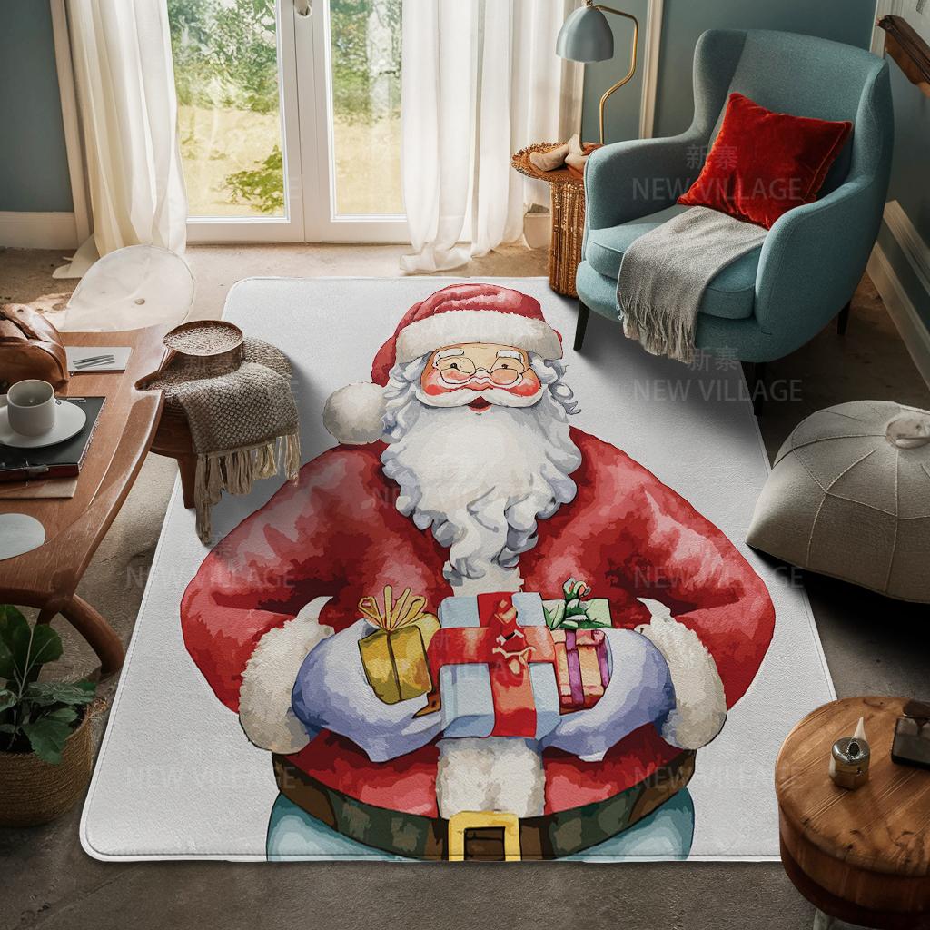 Ковер у входа в дом Домашний коврик у двери Гостиная Ванная Комната Ноги ванная комната Нескользящие коврики с водопоглощением для ванной Счастливого Рождества зима