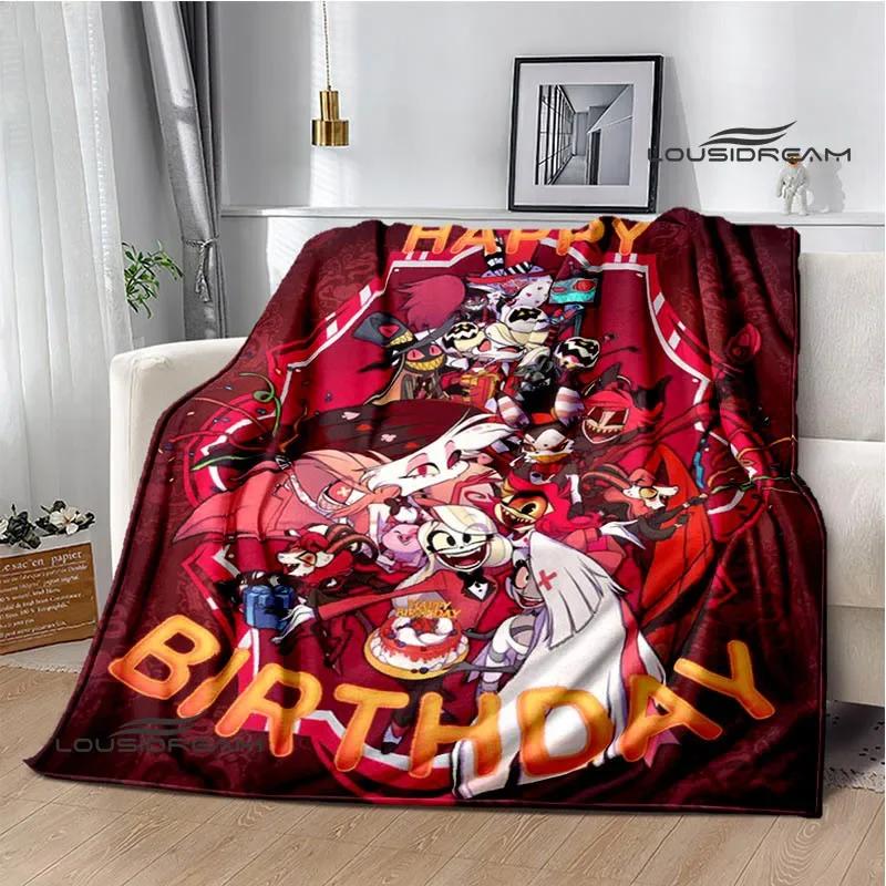 H-Helluva-Boss Cartoon printed blanket Warm Flannel blankets Picnic blanket throw blankets Home bed linings Birthday Gift